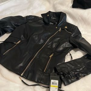 New with tags, black Guess jacket
